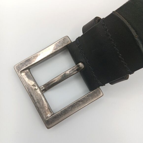 Genuine Leather Belt Women 32 (M) Black Western Cowgirl Boho Eyelets Statement - Picture 8 of 9